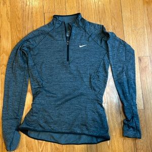 Nike Blue Long Sleeve Quarter Zip Top